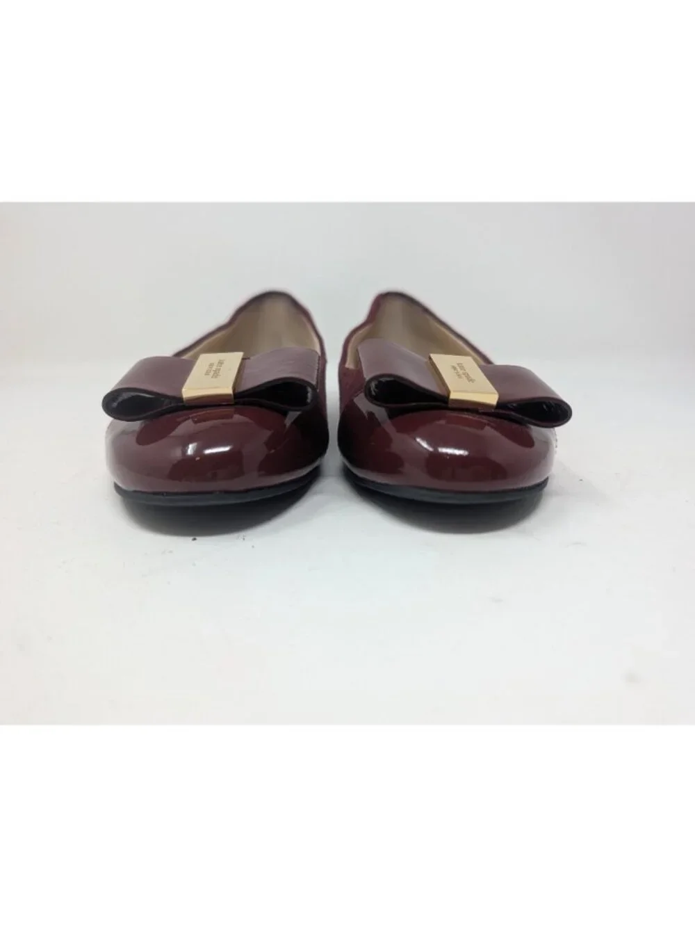 Kate Spade Burgundy Ballet Flats 6 Suede Patent Leather